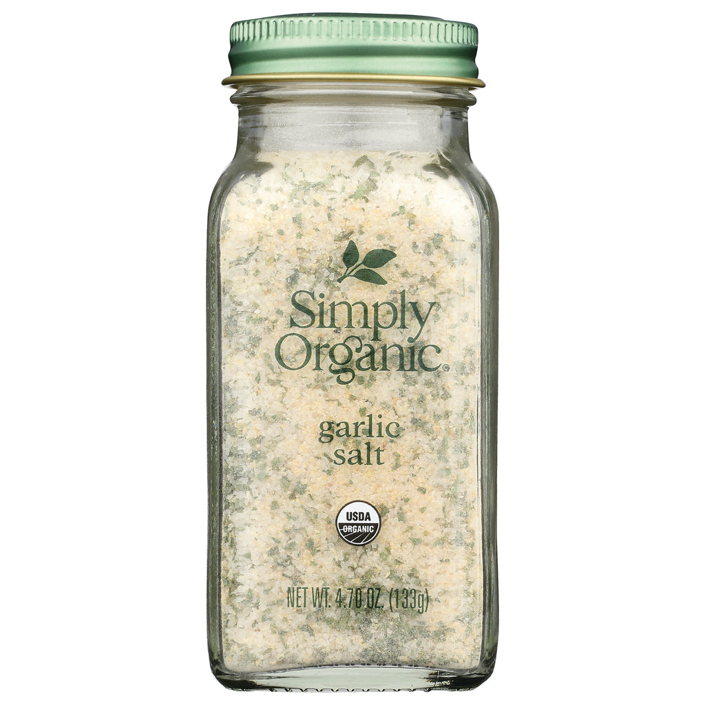 SMP039 | glass jar of Simply Organic garlic salt front label 4.7 oz - Thumbnail