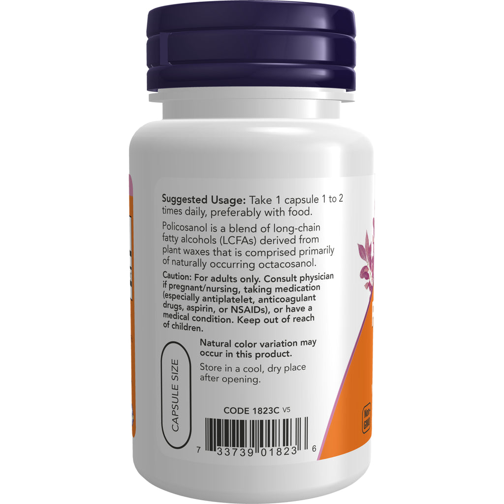 NWF342 | Back label of white supplement bottle showing suggested usage, caution text, capsule size icon and barcode - Thumbnail