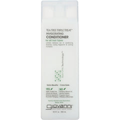 GV037 | Giovanni Tea Tree Triple Treat invigorating conditioner bottle front label 8.5 fl oz