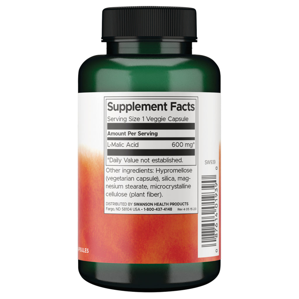 SW939 | Back label with supplement facts and serving information - Thumbnail