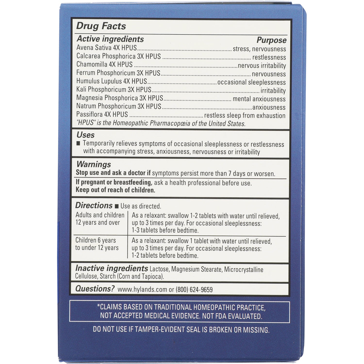 HY243 | back panel showing Drug Facts with active and inactive ingredients, warnings and directions