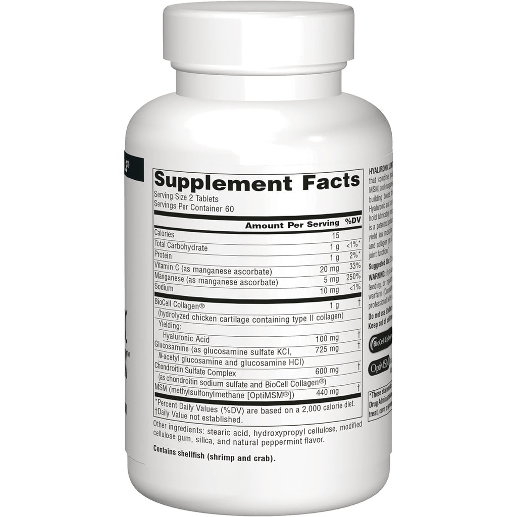 SN205 | Back label with Supplement Facts panel, ingredients, and allergen statement: Contains shellfish (shrimp and crab) - Thumbnail