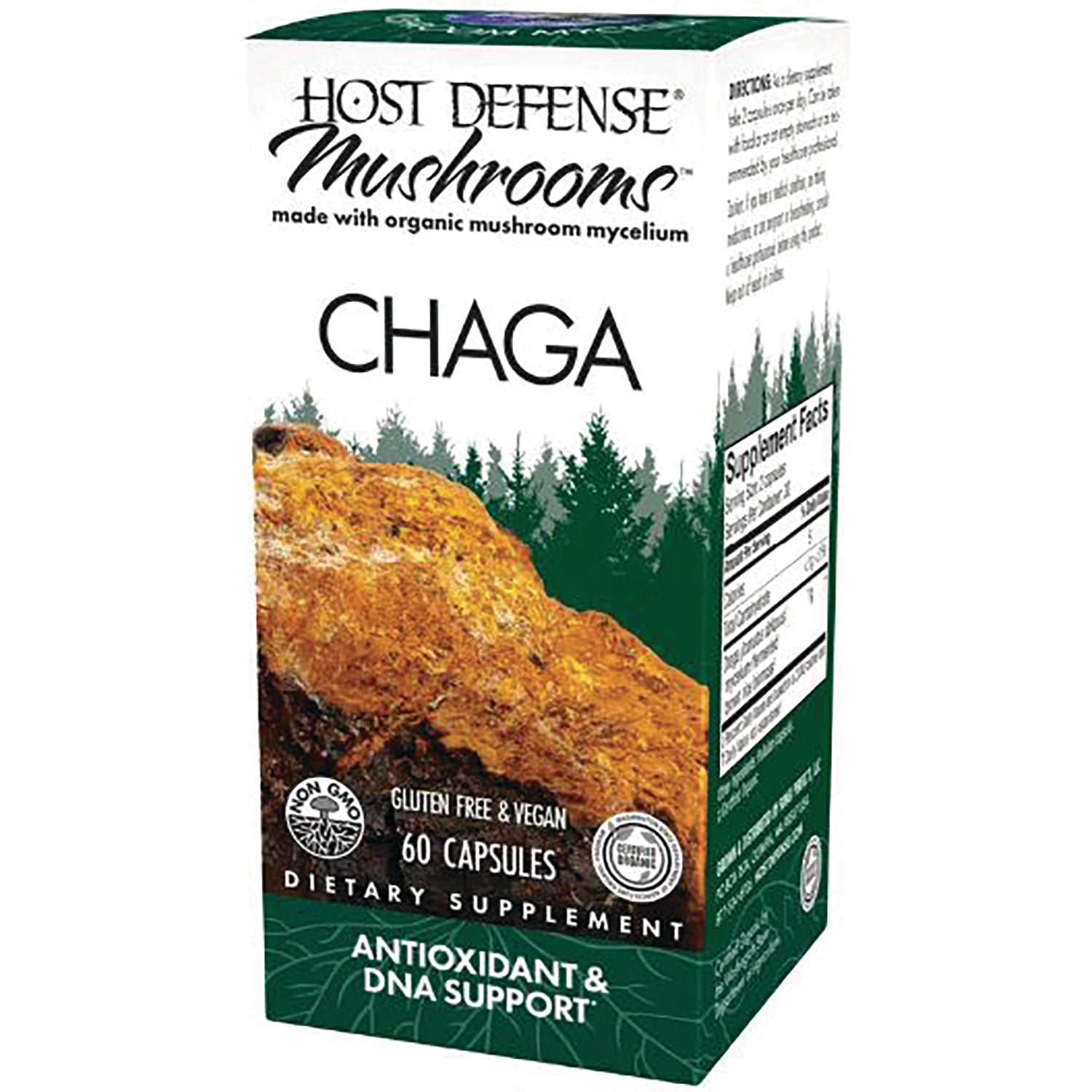 FUN012 | Host Defense Mushrooms CHAGA box, 60 capsules, antioxidant and DNA support