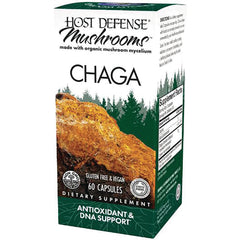 FUN012 | Host Defense Mushrooms CHAGA box, 60 capsules, antioxidant and DNA support