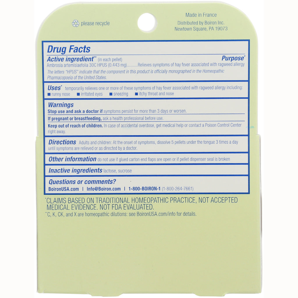 BRN121 | back of product packaging showing Drug Facts, warnings, directions and contact information - Thumbnail