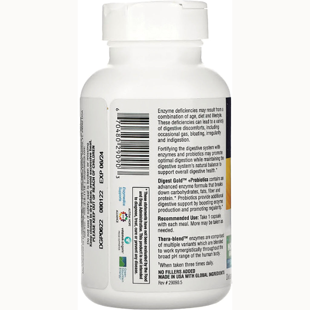 EMD029 | back of white supplement bottle showing ingredients, barcode, and usage instructions - Thumbnail
