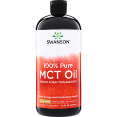 SW1607 | Swanson 100% Pure MCT Oil, Medium Chain Triglycerides, 32 fl oz bottle