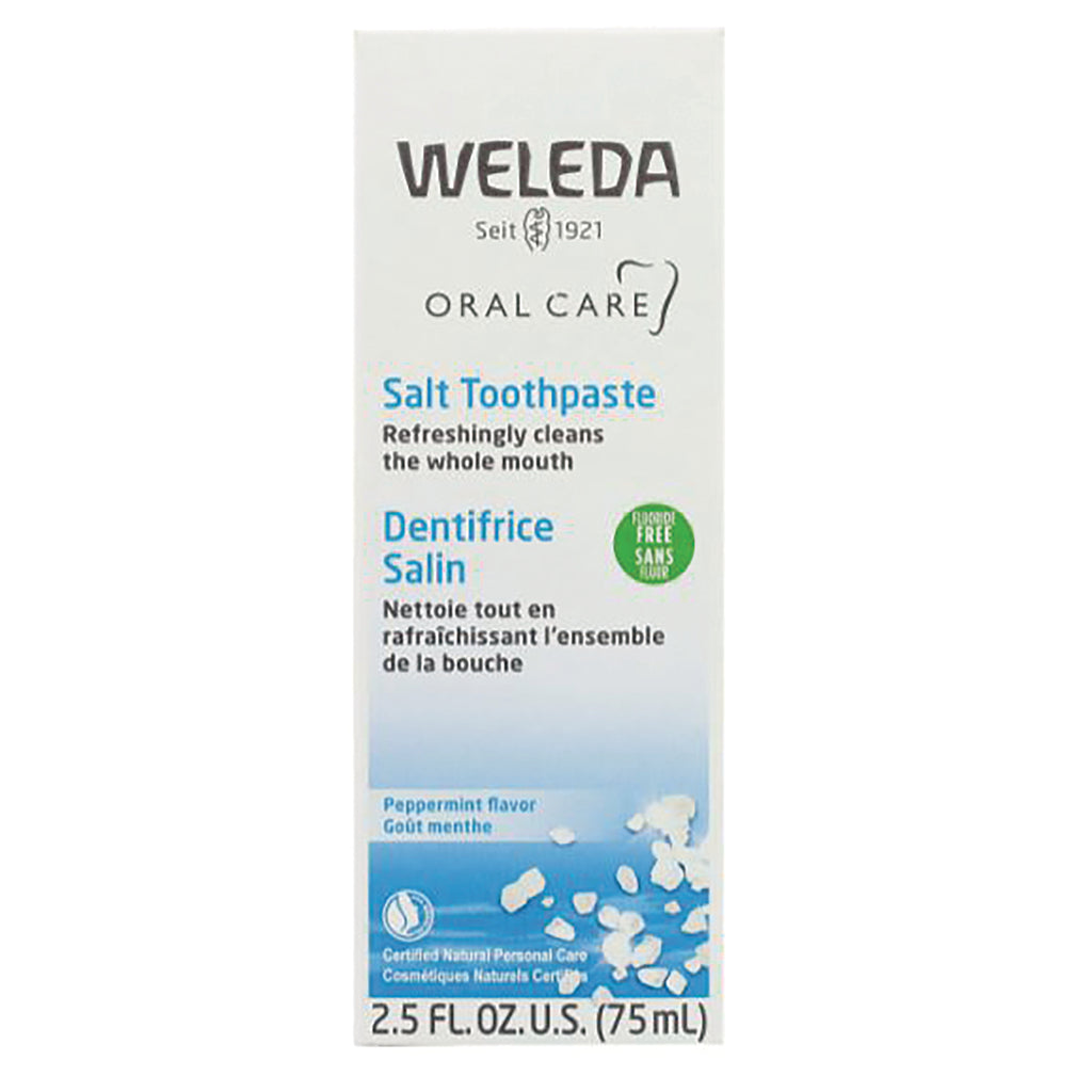 WEL006 | Weleda Salt Toothpaste box, Peppermint flavor, fluoride free, 2.5 fl oz (75 mL) - Thumbnail