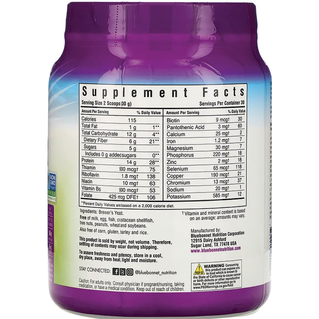 BLU057 | back label showing Supplement Facts panel, ingredient list, and warnings on a purple bottle - Thumbnail