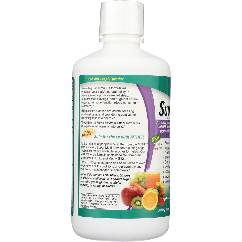 VEM005 | Supplement bottle infographic with benefits text: Easy! Just 1 capful per day; Safe for those with MTHFR - Thumbnail