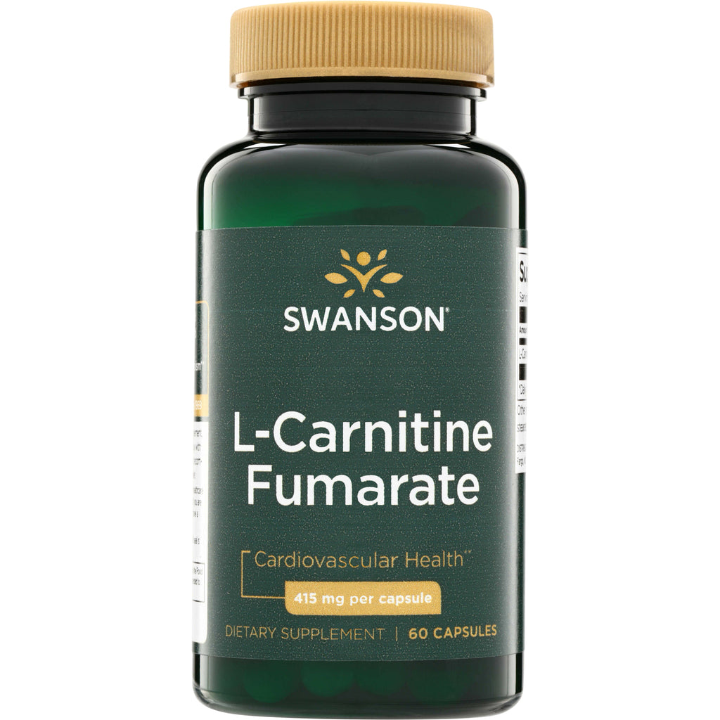 SWU1104 | Swanson L-Carnitine Fumarate supplement bottle, 60 capsules, 415 mg per capsule - Thumbnail