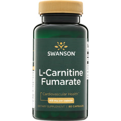 SWU1104 | Swanson L-Carnitine Fumarate supplement bottle, 60 capsules, 415 mg per capsule