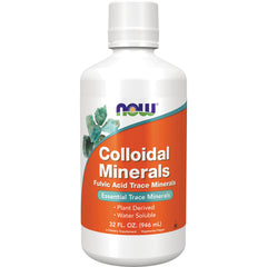 NWF1074 | NOW Colloidal Minerals liquid supplement 32 FL OZ bottle with orange label