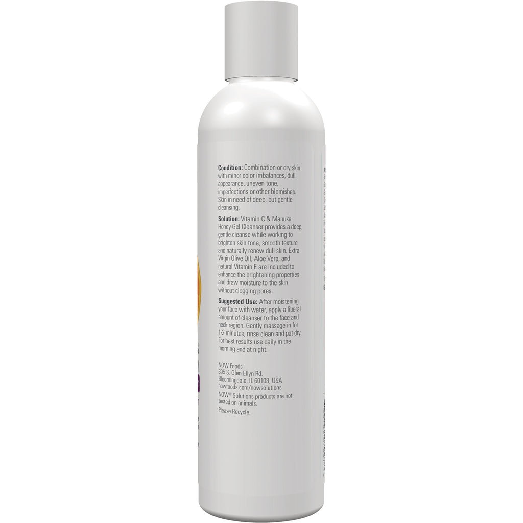 NWF973 | back label of white cleanser bottle showing ingredients, directions, and company address - Thumbnail