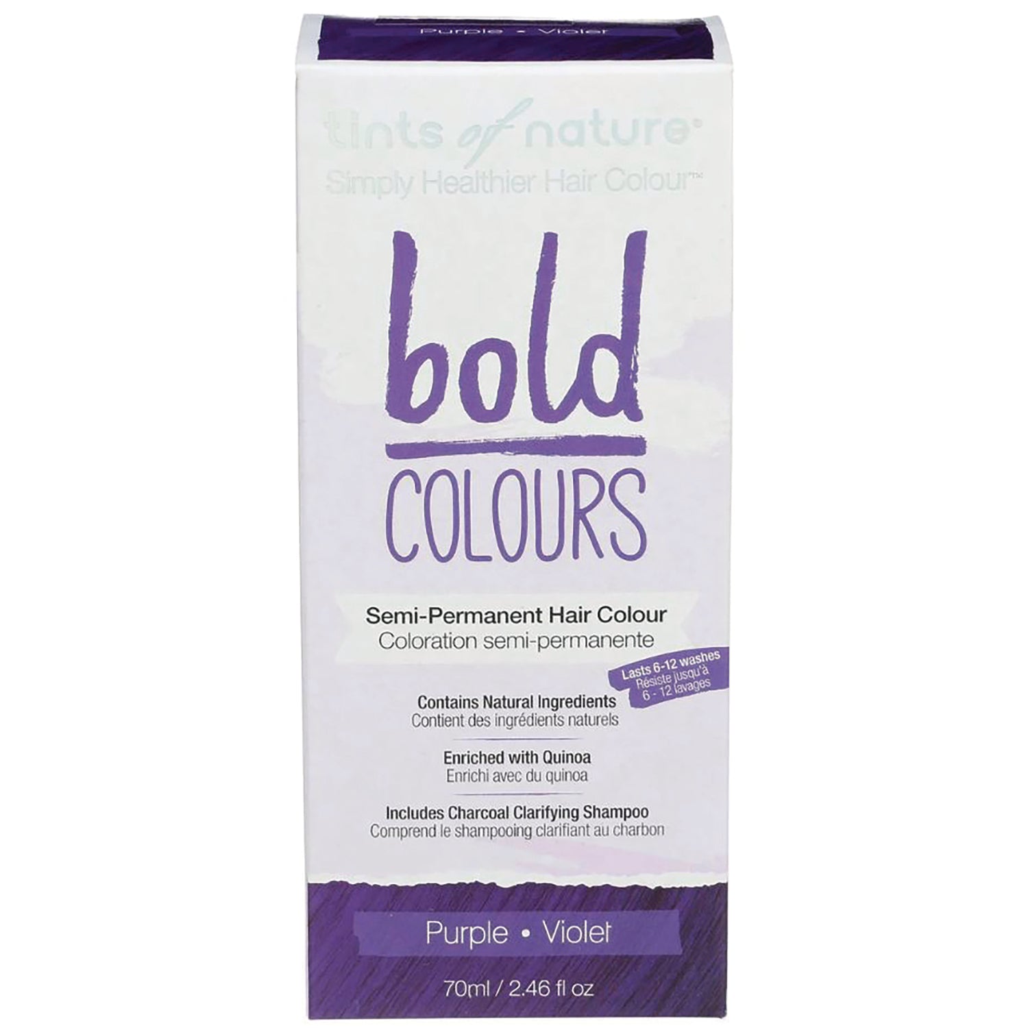 TON007 | Tints of Nature Bold Colours semi-permanent hair colour, Purple/Violet, 70 ml
