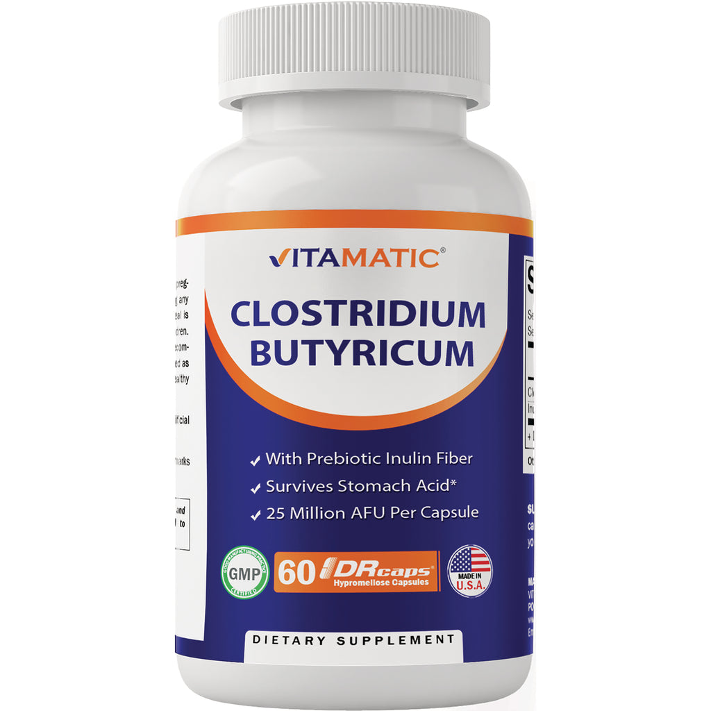 VAM003 | Vitamatic Clostridium Butyricum bottle, 60 DRcaps capsules, dietary supplement - Thumbnail