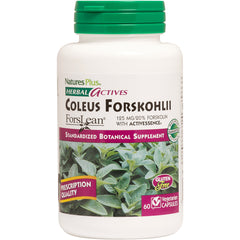 NTP216 | Nature's Plus Coleus Forskohlii herbal supplement bottle, 60 vegetarian capsules, front view