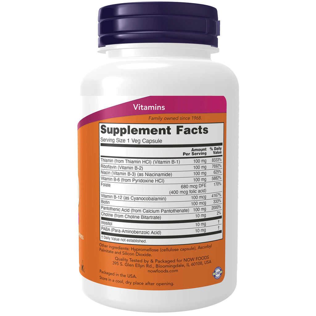 NWF022 | Back of white vitamin bottle showing Supplement Facts label and ingredient list - Thumbnail