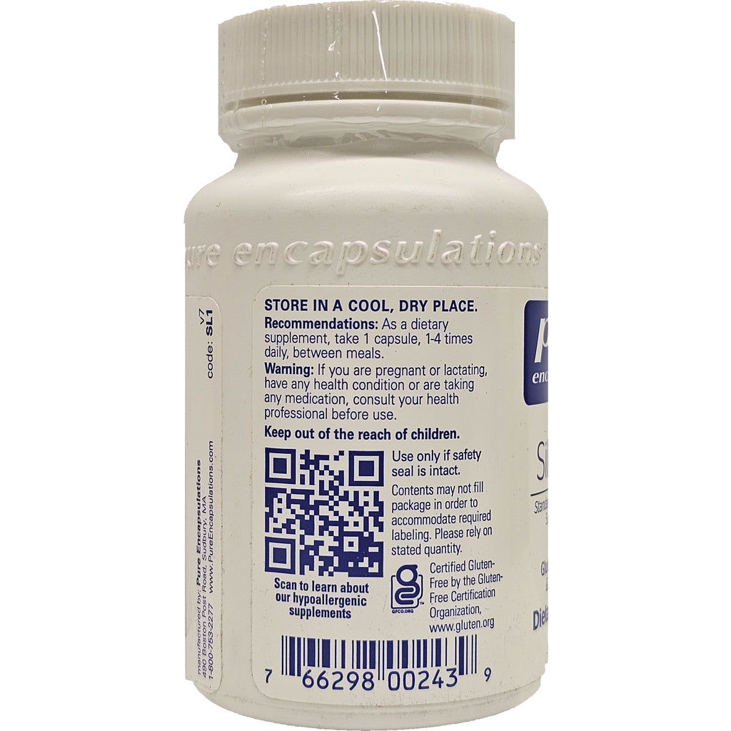 PRN117 | Back of white supplement bottle with storage instructions STORE IN A COOL, DRY PLACE, QR code, barcode and warnings - Thumbnail