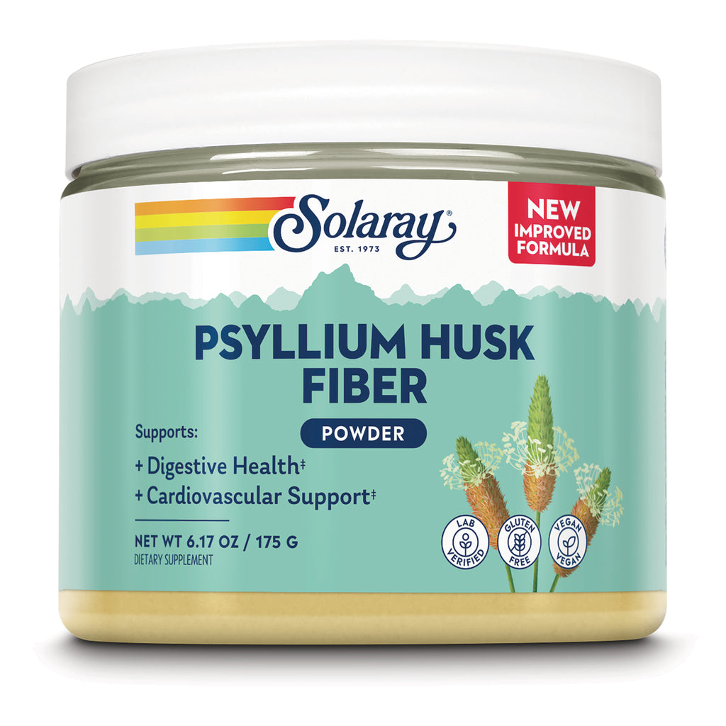 SLR529 | Solaray Psyllium Husk Fiber Powder, new improved formula, 6.17 oz - Thumbnail