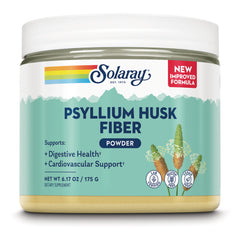 SLR529 | Solaray Psyllium Husk Fiber Powder, new improved formula, 6.17 oz