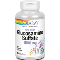 SLR263 | Solaray Glucosamine Sulfate 1500 mg supplement bottle, 120 VegCaps