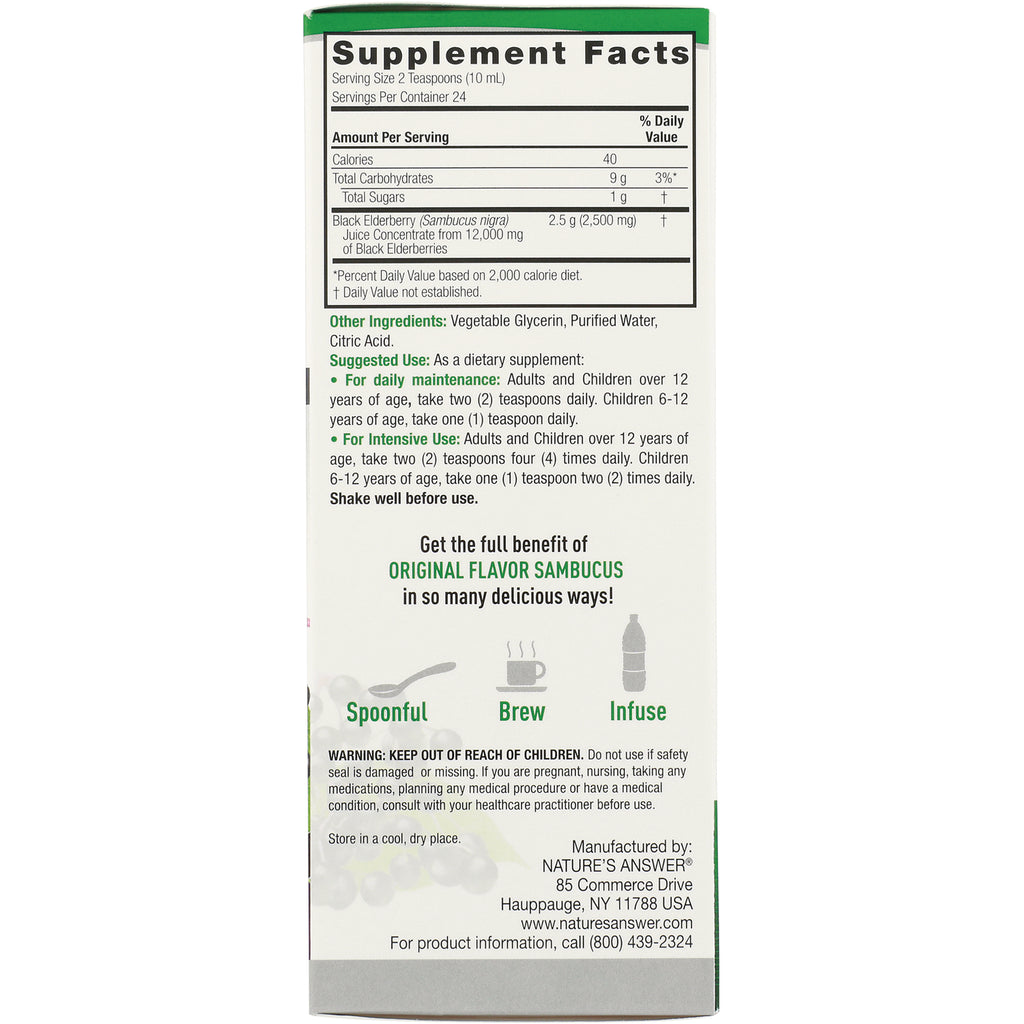 NAT087 | back panel showing supplement facts, ingredients, suggested use and warning text - Thumbnail
