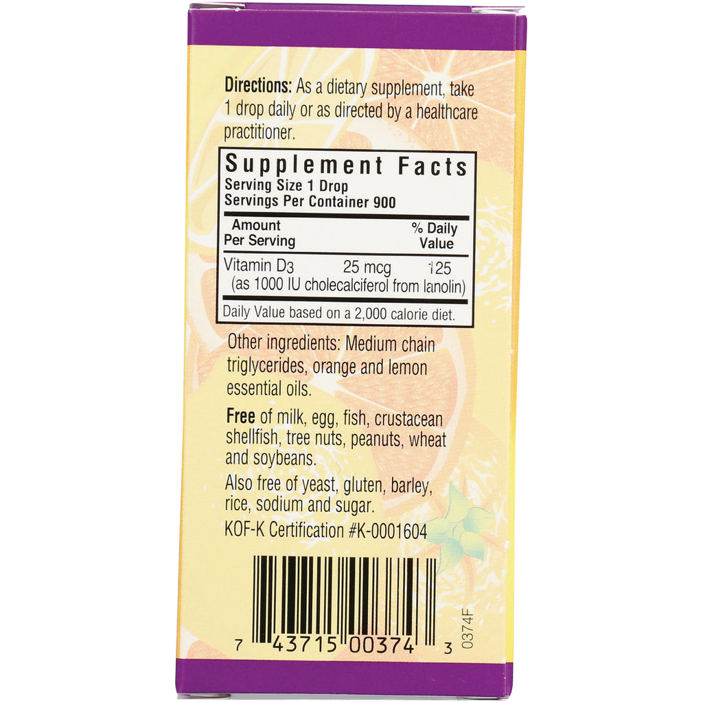 BLU096 | Back of supplement box showing Supplement Facts panel, directions, ingredients list and barcode - Thumbnail
