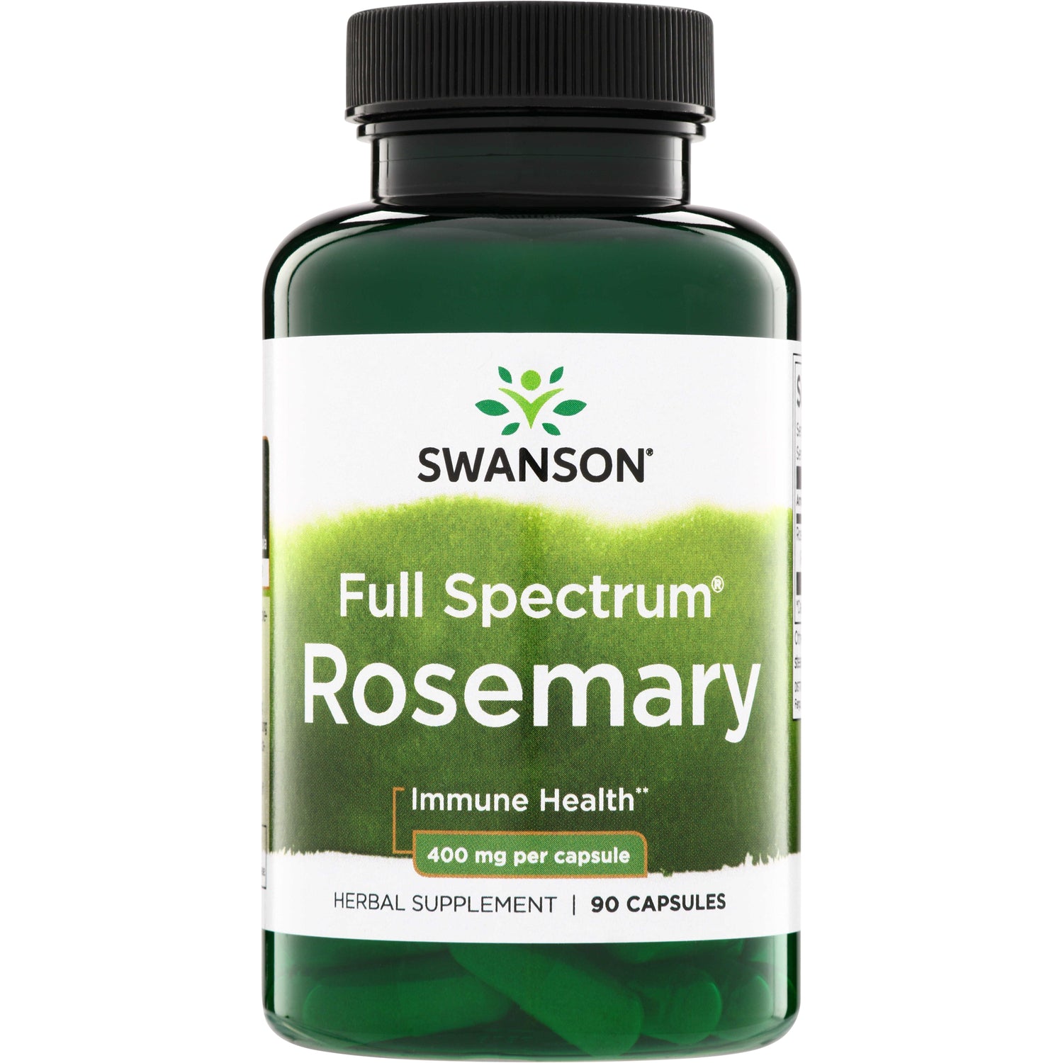 SW1340 | Swanson Full Spectrum Rosemary, 400 mg per capsule, 90 capsules