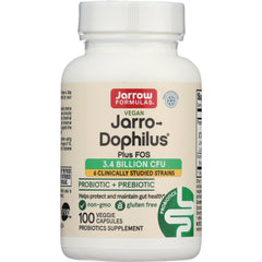 Jarro-Dophilus probiotic plus FOS bottle, 3.4 billion CFU, 100 veggie capsules