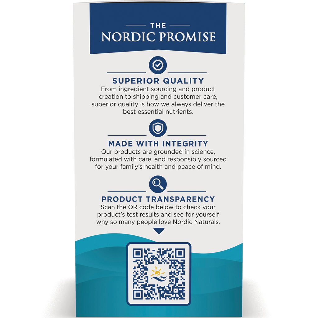NRN123 | Product infographic for The Nordic Promise highlighting superior quality, integrity, product transparency and QR code - Thumbnail