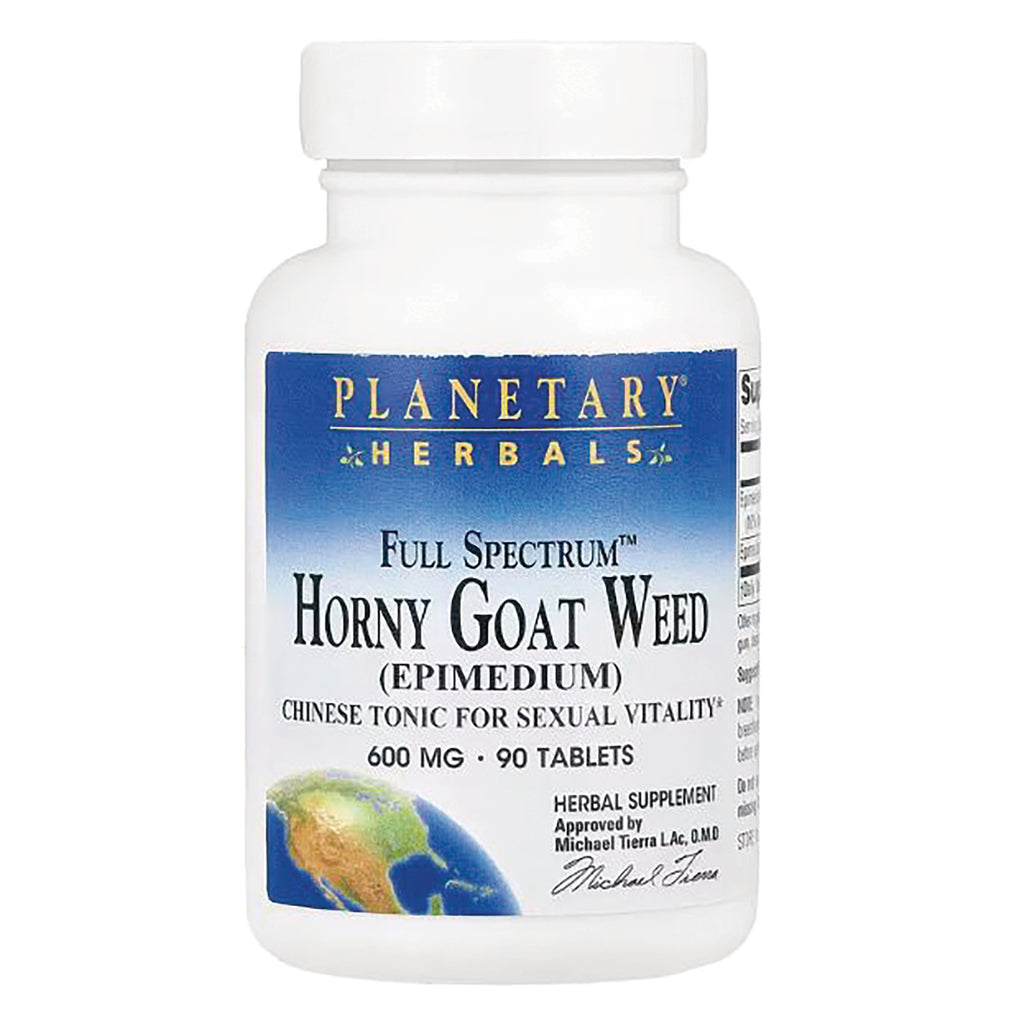 PF177 | Planetary Herbals bottle Full Spectrum Horny Goat Weed (Epimedium) 600 mg, 90 tablets - Thumbnail
