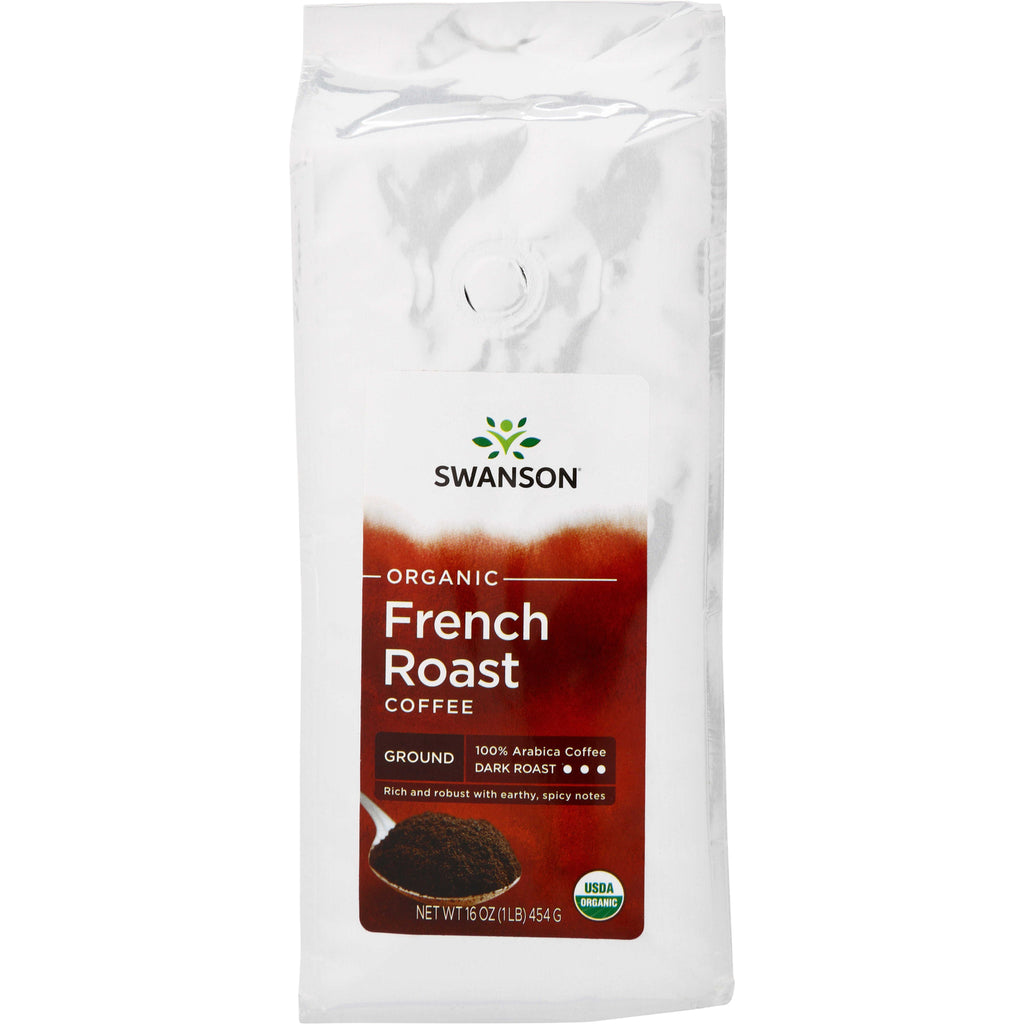 SWF040 | Swanson Organic French Roast Coffee, ground dark roast, 100% Arabica, 16 oz bag - Thumbnail