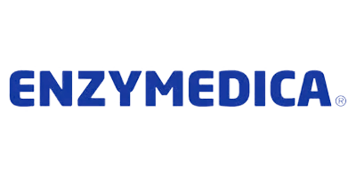 Enzymedica logo in blue on a transparent background