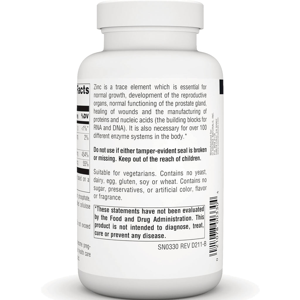 SN580 | Back label with supplement facts, warnings, and barcode - Thumbnail