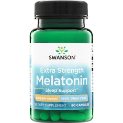 SW1811 | Swanson Extra Strength Melatonin, Sleep Support, 5 mg per capsule, 60 capsules