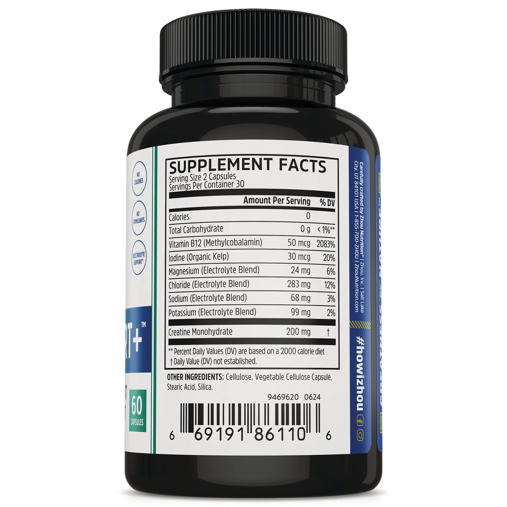 ZOU077 | Back of supplement bottle showing Supplement Facts panel and barcode - Thumbnail