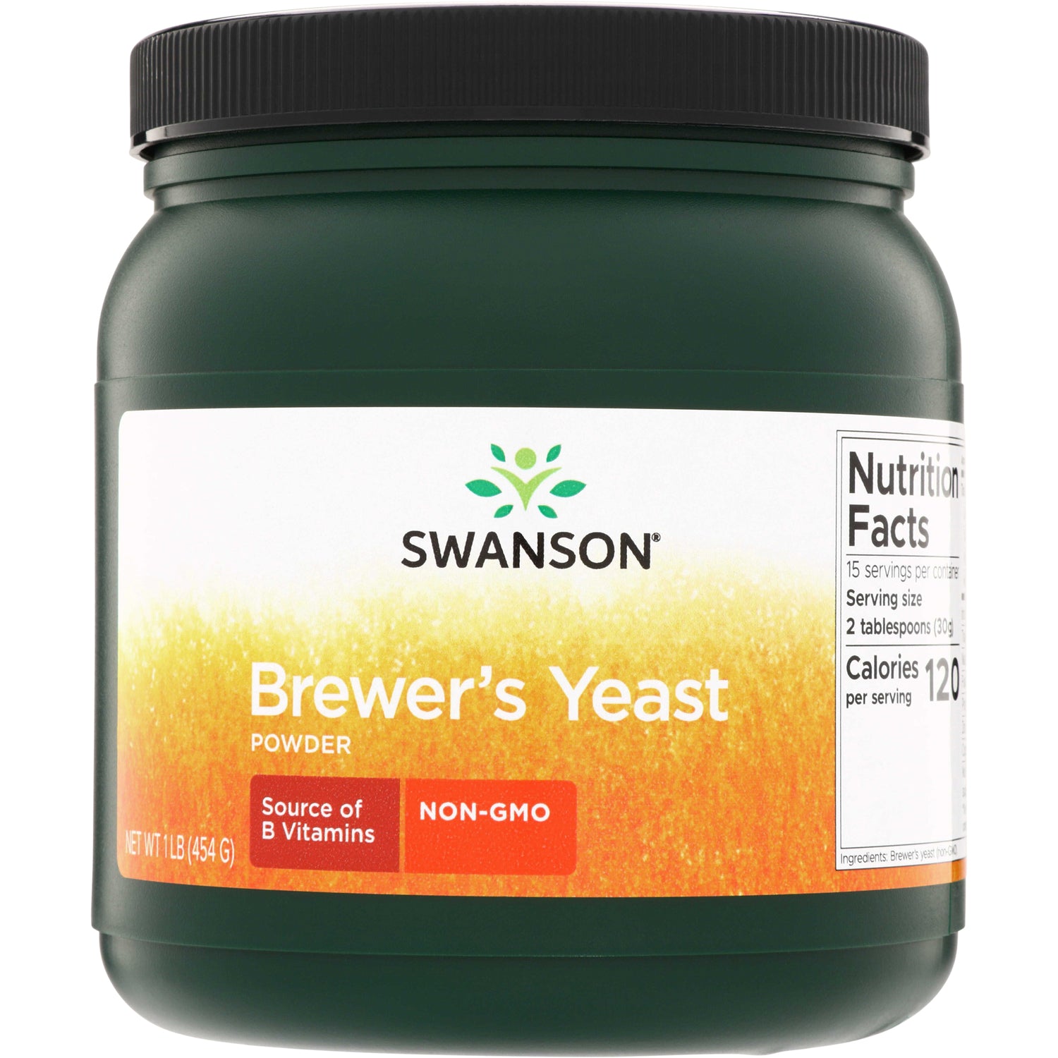 SW1562 | Swanson Brewer's Yeast Powder, 1 lb canister; Source of B Vitamins, Non-GMO