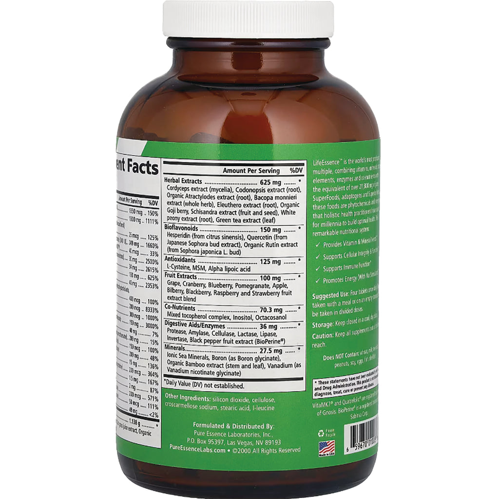 PEL049 | Back of brown supplement bottle showing Supplement Facts and ingredient panel - Thumbnail