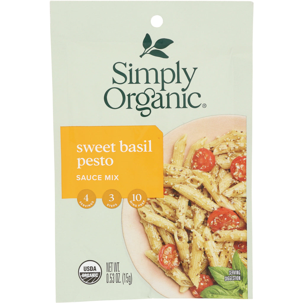 SMP002 | Simply Organic sweet basil pesto sauce mix packet, USDA Organic - Thumbnail