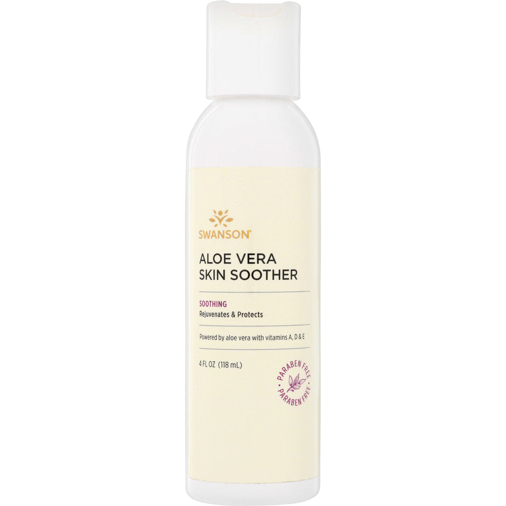 SW1482 | Swanson Aloe Vera Skin Soother, soothing formula, 4 fl oz, paraben free - Thumbnail