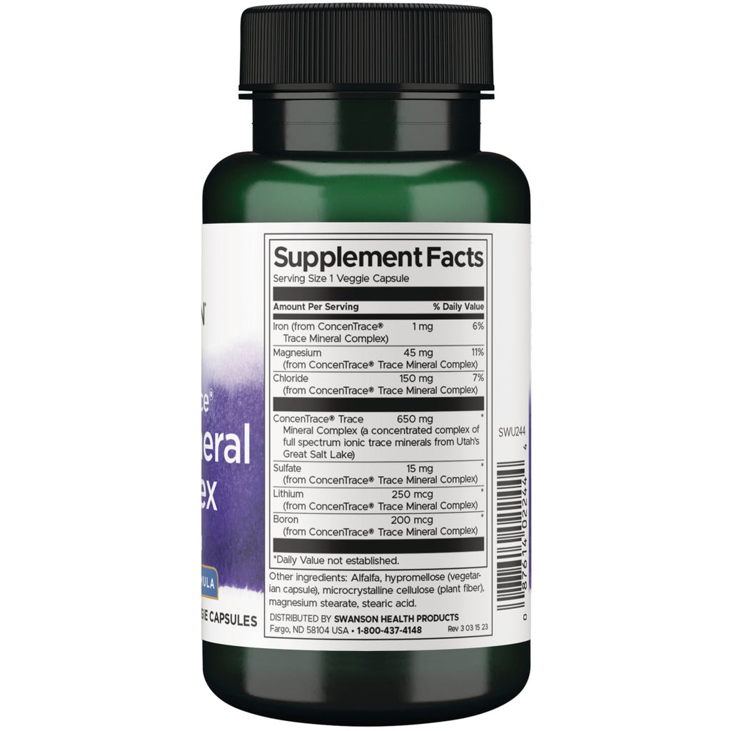 SWU244 | Back label with Supplement Facts panel, ingredients, and barcode - Thumbnail