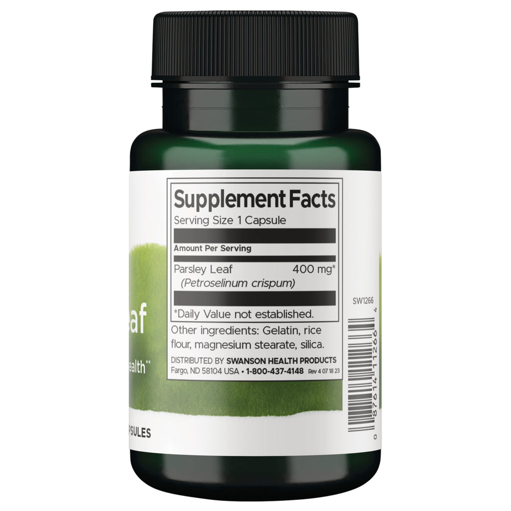 SW1266 | Green herbal capsule with centimeter and inch rulers indicating about 2.5 cm length - Thumbnail