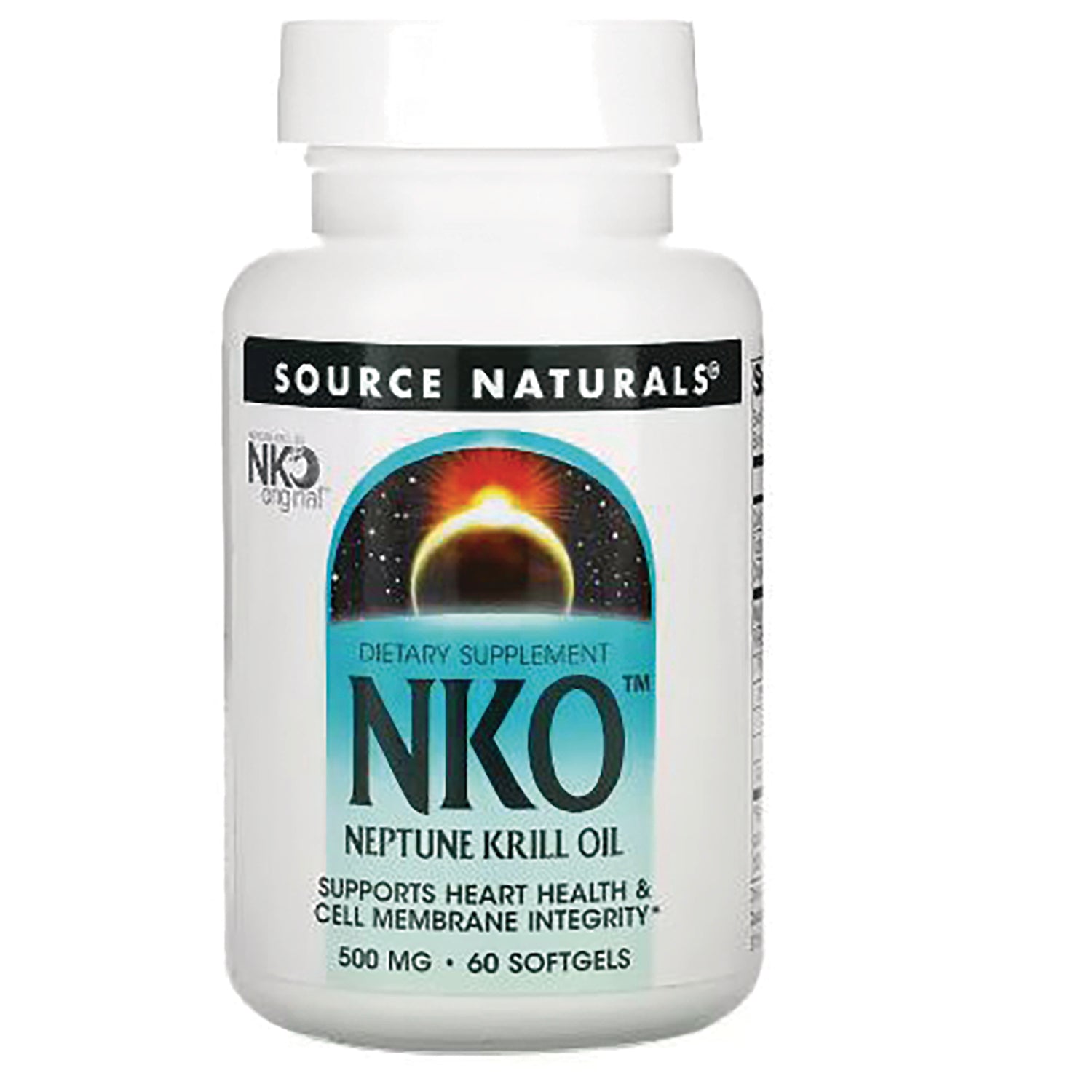 SN412 | Source Naturals NKO Neptune Krill Oil dietary supplement, 500 mg, 60 softgels