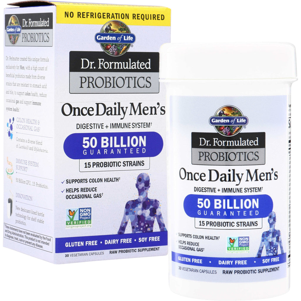 GLF201 | Garden of Life Dr. Formulated Probiotics Once Daily Mens 50 Billion Guaranteed, 30 vegetarian capsules - Thumbnail