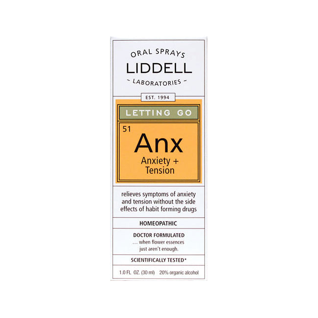 LID002 | Liddell oral spray Anx Anxiety + Tension Letting Go front packaging