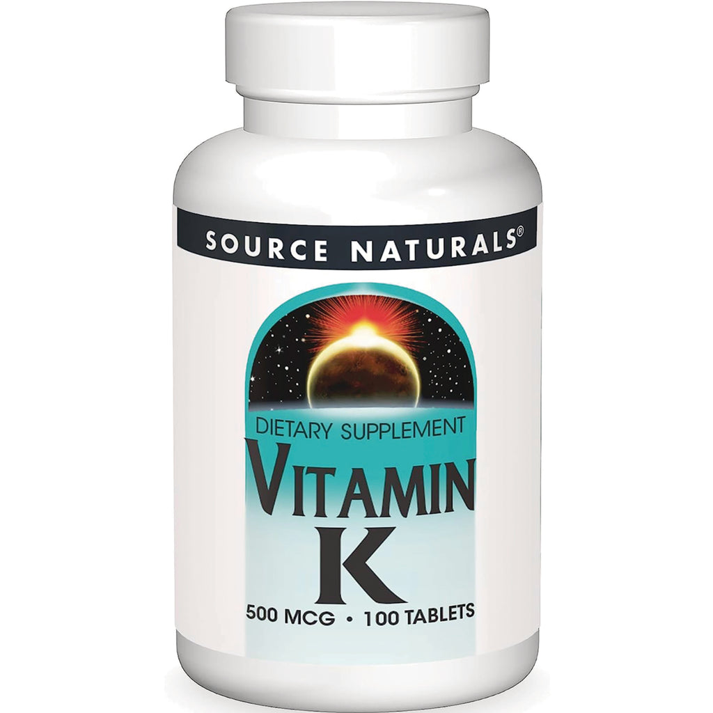 SN606 | Source Naturals Vitamin K dietary supplement, 500 mcg, 100 tablets - Thumbnail