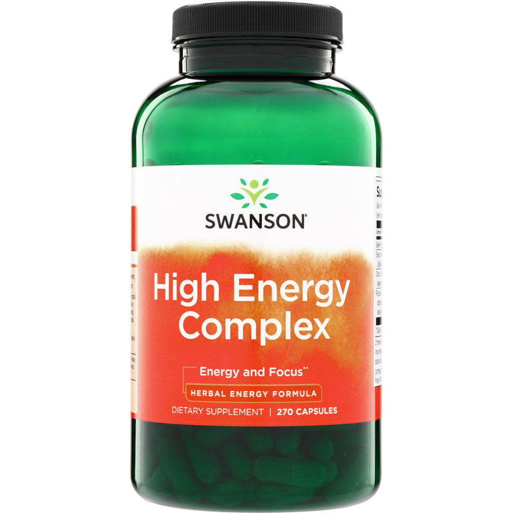 SWU297 | Swanson High Energy Complex dietary supplement, Energy and Focus, 270 capsules - Thumbnail