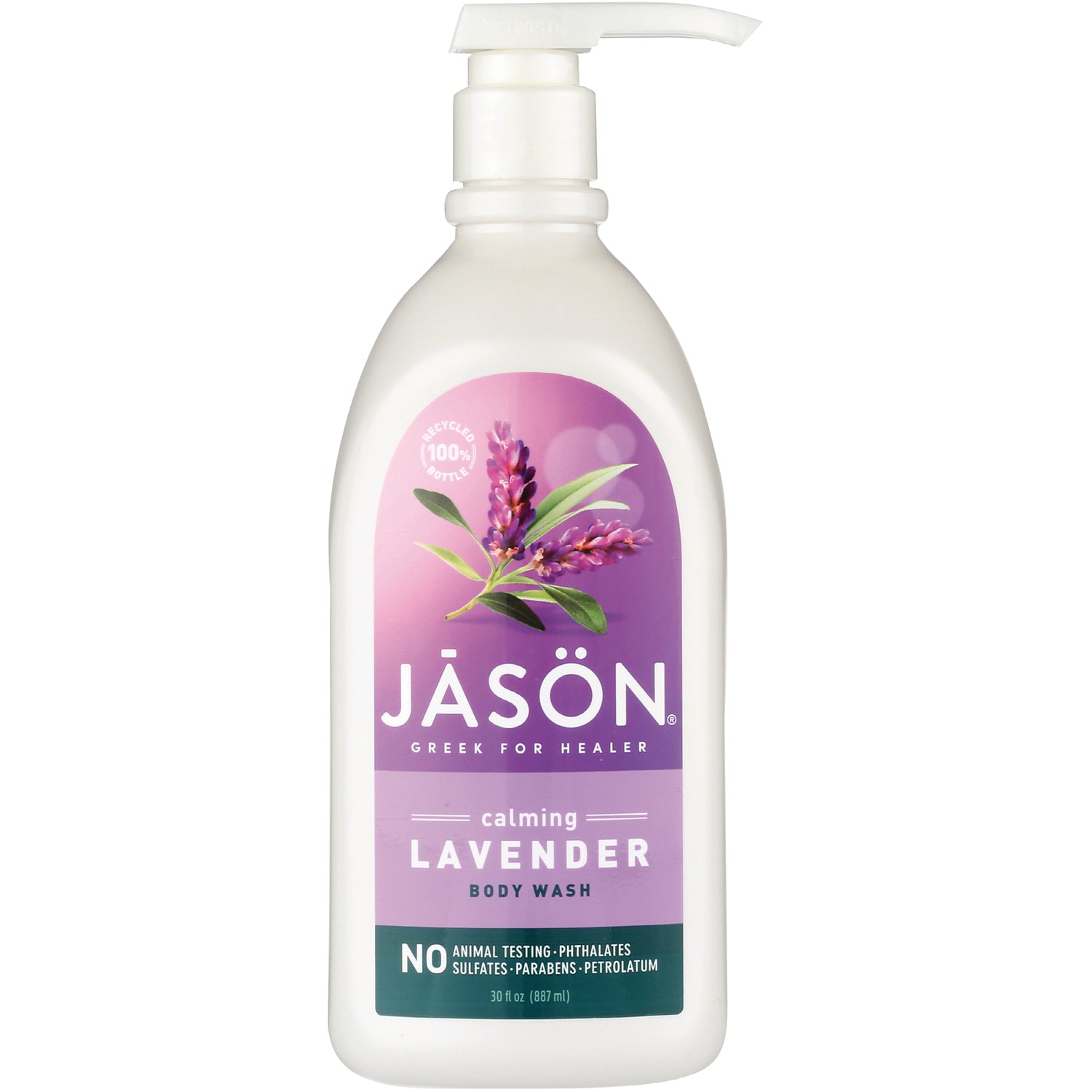 JC042 | JSN calming lavender body wash pump bottle 30 fl oz purple label