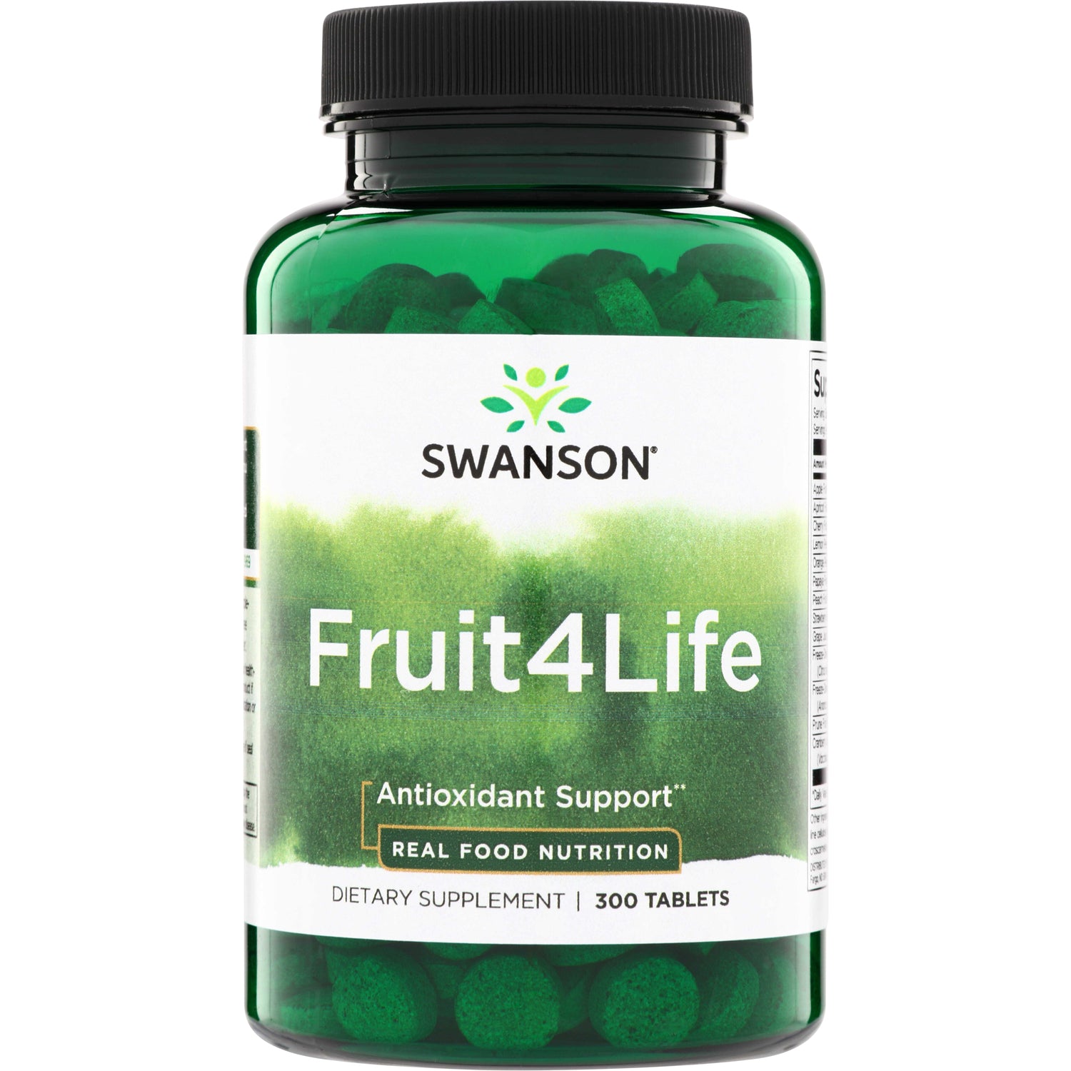 SWR018 | Swanson Fruit4Life Antioxidant Support dietary supplement, bottle of 300 tablets